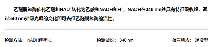 乙醛脫氫酶活性檢測試劑盒說(shuō)明圖 乙醛脫氫酶活性檢測試劑盒說(shuō)明圖